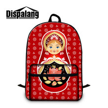 Dispalang Cute School Backpack with Laptop Compartment Russian Doll Printed Shoulder Bookbag Teen Girls Travel Book Bag Mochilas 2024 - buy cheap