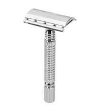 HotMen-maquinilla de afeitar de doble filo, afeitadora Manual de plata para Barba y pelo, producto novedoso, 7CyT 2024 - compra barato