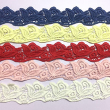 Cotton High quality 2yards Lace Ribbon Tape Width 50MM Trim Fabric DIY Embroidered Net Cord For Sewing Decoration african lace 2024 - buy cheap