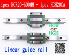 Carril de guía lineal HGR20, 600mm de largo, piezas CNC, 1 unidad, HGH20CA, HGH20, HGW20CC, nuevo 2024 - compra barato