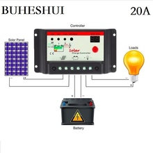 Controlador de cargador de Panel Solar 20A12V/24V, regulador de sistema Solar, 240W, 480W 2024 - compra barato