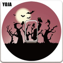 YOJA уникальный сова Хэллоуин Декор переключатель настенный стикер комната спальня персонализированные цветные 10SS0149 2024 - купить недорого