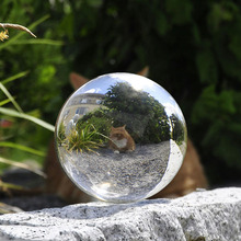 Bola de vidro para fotografia, adereço bola de cristal 80mm k9 decoração de vidro de cristal globo de cura, mágica chinesa de feng shui esfera 2024 - compre barato