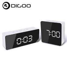 Digoo DG-DM1 Wireless USB Mirror LED Digital Therometer Time Temperature Night Mode Lights Black Snooze Alarm Clo-ck 2024 - buy cheap