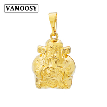 VAMOOSY Auspicious God Pendant Shiny 24K Gold Color no fade Jewelry Mascot Ornaments God of Wealth Lucky Gifts for women men 2024 - buy cheap