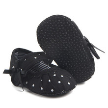 Zapatos a rayas de lunares con lazo para bebé recién nacido, zapatillas de cuna informales de algodón, de verano, un par 2024 - compra barato