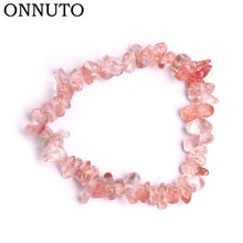 Luxury Fashion Crystal Chip Bracelet For Women Girls Elastic Rope Irregular Natural Stone Charm Bangles Beads bracelet Jewelry 2024 - buy cheap