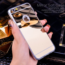 Rose Gold Luxury Bling Mirror Case For Iphone 6 6S Plus 5.5 Clear TPU Edge Ultra Slim Flexible Soft Cover For Iphone6 6S 4.7inch 2024 - buy cheap