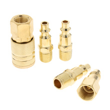 Heavy Duty Quick Coupler Set Brass Air Hose Connector Fittings 1/4' NPT Tools Plug Dropshipping 2024 - buy cheap