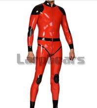 Unique fashion men latex body suits rubber latex zentai catsuit / jumpsuit custom made 2024 - buy cheap