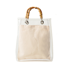 NEW Clear Transparent Women Handbag PVC Jelly Bags High Quality Top Handle Totes Shopping Handbag Beach Bag Lady Hand Bgas 2024 - buy cheap