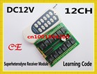 CE DC12V 12CH Receptor Interruptor De Controle Remoto Transmissor 315/433 MHZ Superheterodyne Receptor Código de Aprendizagem 4 Tipo de Saída Ajustar 2026 - compre barato