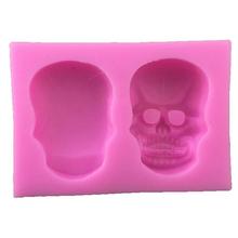 New Novelty Skull Baking Silicone Fondant Mold Flower Skull Shape Halloween Cookie Silicone Fondant Mold DIY Decoration 2024 - buy cheap