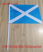 KAFNIK ,10/20/50/100pcs Promotion Wholesale Scotland Hand Waving National Flag 14*21cm #8 Polyester Flag Free Shipping 2024 - buy cheap