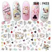 1 sheet beauty self adhesive nail art decorations stickers acrylic manicure decals nail supplies tool F432-6 2024 - buy cheap