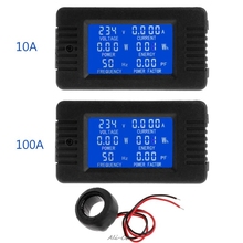 6in1 Digital AC 80~260V Power Energy Monitor Voltage Current KWh Watt Meter 100A 10A 2024 - buy cheap