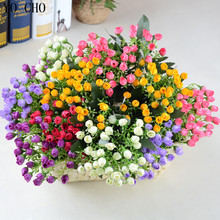 Flores artificiales de seda para decoración del hogar, 6 horquillas, 3 unids/lote, Envío Gratis 2024 - compra barato