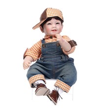 22'' Soft Silicone Vinyl Newborn Dolls Toys For Girl Realistic Smiling Reborn Baby Dolls Wholesale boy toddlers kids birthday 2024 - buy cheap