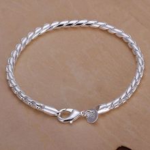 Fine Silver Plated Wholesale Jewelrys Hot Sale Factory Price Charm Free Shipping Fashion Small Twisted Line Bracelets H210 2024 - buy cheap