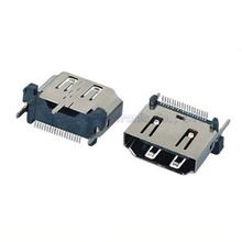 Conector HDMI hembra, 10 Uds., 19P, Vertical, 180 grados, con tres pies de posicionamiento 2024 - compra barato