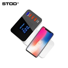 Stod-estação de carregamento inteligente sem fio, usb tipo c, carga rápida 3.0, para iphone 11, samsung, huawei mi 9 2024 - compre barato