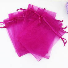 Bolsa de Organza rosa con cordón para regalo de boda, bolsa grande de Organza de 20x30cm, 200 unidades por lote, envío gratis 2024 - compra barato