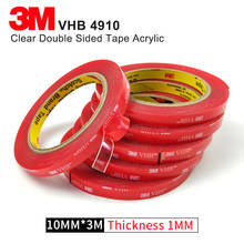 1Roll 10MMx3M High temperature transparent acrylic foam tape,3M VHB 4910 1MM Thickness double sided tape 2024 - buy cheap