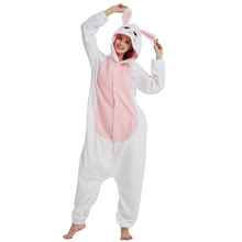 Kigurumi-Pijama de una pieza para mujer y niña, mono de lana de conejo para adultos, disfraz de Animal para Cosplay, ropa de dormir de cumpleaños 2024 - compra barato