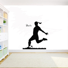 Pegatina de pared de vinilo removible para jugadores de fútbol, decoración para habitación de niños y niñas adolescentes, G935 2024 - compra barato