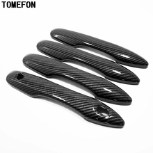 TOMEFON For Toyota Camry XV70 2018 2019 Side Door Handle Cover Overlay Trim Sticker Auto Exterior Accessories ABS Carbon Fiber 2024 - buy cheap