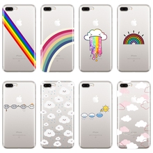 Back Cover For iPhone X XR XS MAX 8 7 6S 6 S Funny Cloud Rainbow Soft Silicone Phone Case For Apple iPhone 6 S 6S 7 8 Plus Case 2024 - buy cheap