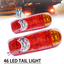 Luces LED traseras impermeables para coche, lámpara de señal de advertencia, antiniebla, 12V, 46 luces LED, 1 par 2024 - compra barato