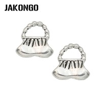 JAKONGO Antique Silver Plated Women Bags Charms Pendant for Jewelry Making Bracelet Accessories DIY Handmade 15x15mm 20PCS/lot 2024 - buy cheap