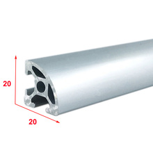 Perfil de alumínio 2020r-6 1 peça, perfil de alumínio com 100-800mm e comprimento de 1/4 trilho linear curvo para impressora 3d diy, cnc 2024 - compre barato