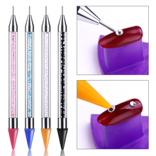 1pc Nail Art Dotting Pens Nail Polish Pen Brush  Drill Point Flower Line Rhinestones Tip Painting Drawing  Polish Manicure Tools 2024 - buy cheap