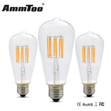 Vintage ST64 Edison Levou Filamento da Lâmpada Dimmable E26 E27 Conduziu a Luz 100 V 110 V 120 V Lâmpada de Poupança de Energia substituir a Luz Incandescente 2024 - compre barato