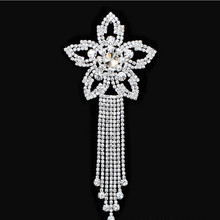 18 x 8 cm Star Tassel Crystal Rhinestone Applique for Wedding Dresses DIY Crafts Sew On Silver AB High Quality 1 pcs Cusack 2024 - buy cheap