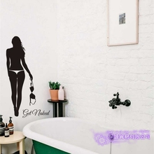 Etiqueta engomada de la pared del cuerpo de la belleza de la mujer desnuda baño KTV Pub Bar tienda decoración de la habitación pósters etiqueta engomada del vinilo Sexy chica etiqueta de la pared 2024 - compra barato