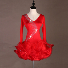 kids child samba latin dance dress women latino dress competition dress red latin dress  Lq132 2024 - buy cheap