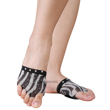 Belly Dance Foot thong Toe Pad Belly Dancing Accessories Zebra Sequins Heel Protector Professional Ballet Dance Socks 1 Pair 2024 - buy cheap