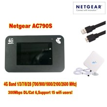 Desbloqueado netger AC790S cat6 300 mbps 4g router wi-fi dongle Wireless Aircard 790 S 4G LTE Hotspot móvel + 4g antena 2024 - compre barato