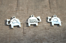 35Pcs-- Elephant charms,Antique Tibetan silver Elephant Charm Pendants 14x15mm 2024 - buy cheap