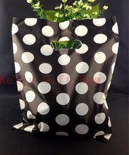 Wholesale 100pcs/lot 25x35cm Round Dots Black Plastic Bag Boutique Clothes Jewelry Packaging Bags Cute Plastic Gift Bag Pouches 2024 - buy cheap