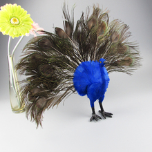 simulation peacock toy fur & feathers peacock about 45x28cm model home decoration gift h1332 2024 - buy cheap