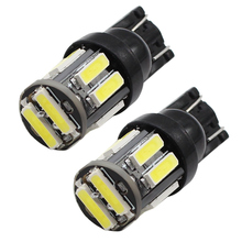 2Pcs T10 W5W 10 Led 7020 SMD Lights Car W5W LED 194 168 Wedge Side Replacement Instrument Panel Lamp White Bulbs T10 LED Light 2024 - buy cheap