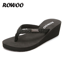 Fashion Clip Toes Flip Flops Womens Wedge Sandals Summer Casual Beach Slippers Waterproof Platform 5 CM High Heels Comfortable 2024 - buy cheap