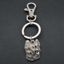 Fashion vintage 3D cute Briard dog key chain for men and women gift jewelry animal key charm sport style 2024 - buy cheap