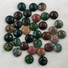 2018 fashion top quality 16mm natural india onyx round CAB CABOCHON beads for jewelry Accessories wholesale 50pcs/lot free 2024 - buy cheap