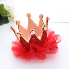 SHUANGR fashion 7 color Crown shape Princess Hair Clip Lace Star Headband Hairpins Hair Accessories for girl jewelry 2024 - buy cheap