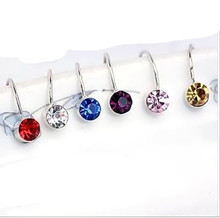 U Ring ear clip No ear pierced painless type earrings Mixed Colors Cuff Crystal Gem Fashion Jewelry 2024 - buy cheap